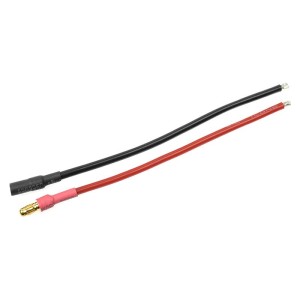 Konektor zlacený 3.5mm s kabelem kabel 14AWG 10cm (1 pár)