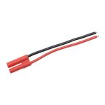 Konektor zlacený 4.0mm samice s kabelem 14AWG 10cm