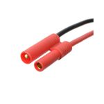 Konektor zlacený 4.0mm samice s kabelem 14AWG 10cm