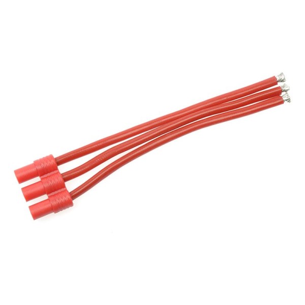 Konektor zlacený 3.5mm 3-pin samice s kabelem 14AWG 10cm