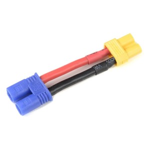Konverzní kabel EC2 přístroj - XT-30 baterie 14AWG