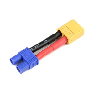 Konverzní kabel EC3 baterie - XT-60 přístroj 12AWG