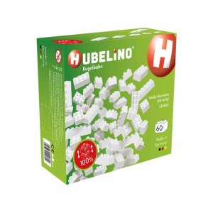 HUBELINO Kuličková dráha - kostky bílé 60 dílků