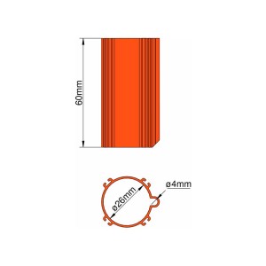 Klima základna 26mm 4-stabilizátory oranžová