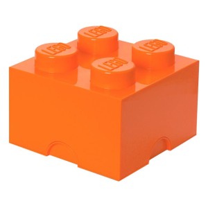 LEGO úložný box 250x250x180mm - oranžový