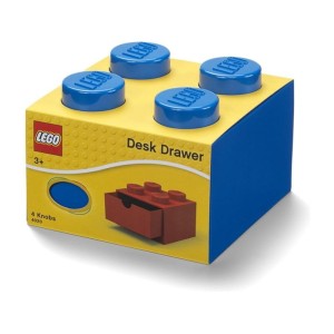 LEGO stolní box 4 se zásuvkou modrý