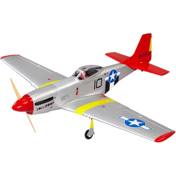 P-51D Mustang 20cc 1.7m ARF červený