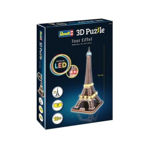 Revell 3D Puzzle - Eiffelova věž s LED osvětlením (78cm)