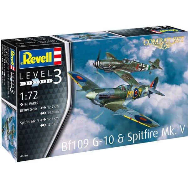 Revell Messerschmitt Bf 109G-10, Spitfire Mk.V (1:72)