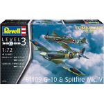 Revell Messerschmitt Bf 109G-10, Spitfire Mk.V (1:72)