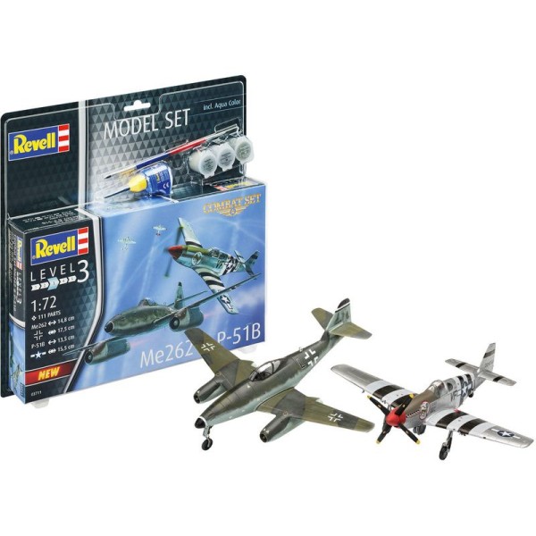 Revell Messerschmitt Me262, North American P-51B (1:72) (sada)