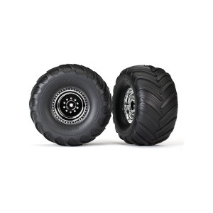 Traxxas kolo 3.0/2.0”, disk chrom, pneu Terra Groove (2)