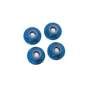 Traxxas matice M5 samojistná s límcem hliníková modrá (4)