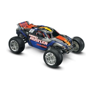 Traxxas Nitro Rustler 1:10 RTR stříbrno-modrý