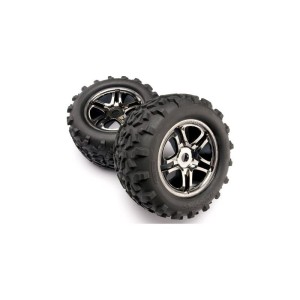 Traxxas kolo 3.8”, disk Split Spoke černý chrom, pneu Maxx (2)