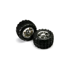 Traxxas kolo 3.8”, disk Split Spoke H17 chromovaný, pneu Talon (pár)