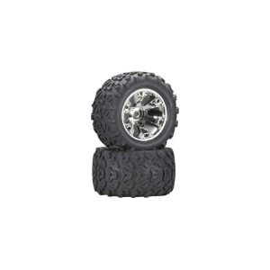 Traxxas kolo 3.8”, disk Geode stříbrný S17, pneu Maxx (2)(2WD přední)