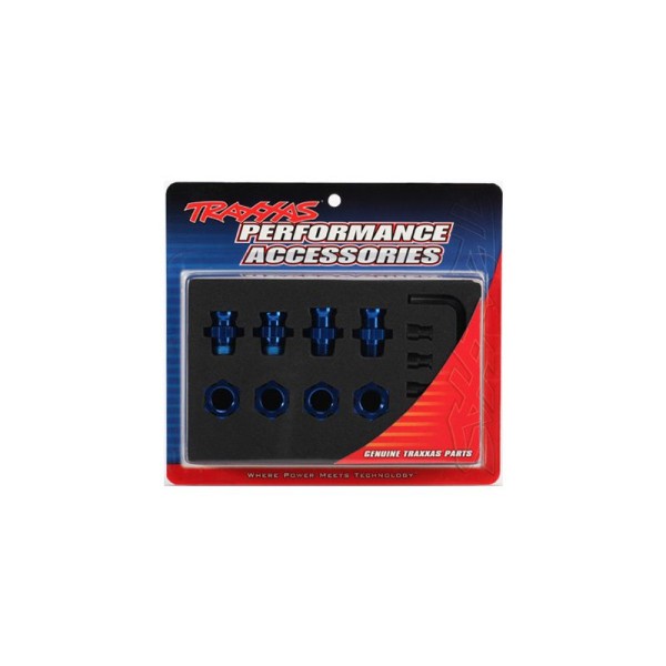 Traxxas náboj kola 17mm hliník modrý (4)
