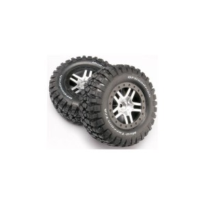 Traxxas kolo 2.2/3.0”, disk SCT Split-Spoke saténový-černý, pneu KM2 (2) (2WD přední)