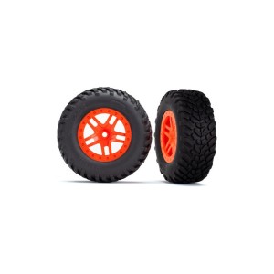 Traxxas kolo 2.2/3.0”, disk SCT Split-Spoke oranžový, pneu SCT (2)