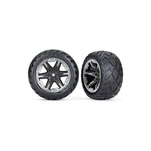 Traxxas kolo 2.8”, disk RXT černý-chrom, pneu Anaconda (2WD zadní) (2)