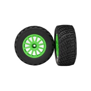 Traxxas kolo 2.2/3.0”, disk Rally zelený, pneu Gravel (2)
