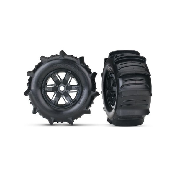 Traxxas kolo 4.3/5.7”, disk černý,pneu Paddle (pár)