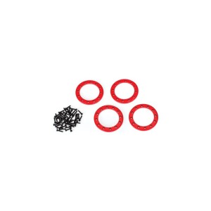 Traxxas hliníkový Beadlock kroužek 1.9” červený (4)