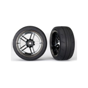 Traxxas kolo 1.9”, disk split-spoke černý chrom, pneu Response (2) (zadní)