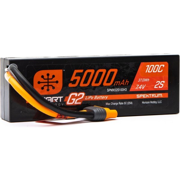 Spektrum Smart G2 LiPo 7.4V 5000mAh 100C HC IC3