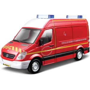 Bburago Mercedes-Benz Sprinter 1:50 červená - hasiči