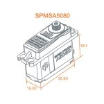 Spektrum servo A5080 9.4kg.cm 0.094s/60° MT/HS Min