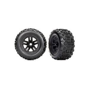 Traxxas kolo 3.8”, pneu Sledgehammer, disk S17 černý (2)