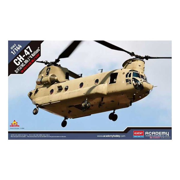 Academy Boeing CH-47D/F/J/HC.Mk.1 Chinook (4 Nations) (1:144)