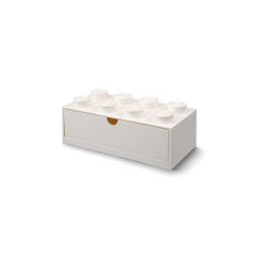 LEGO stolní box 8 se zásuvkou bílý