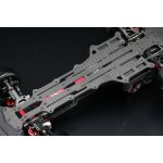 Yokomo YD-2ZXR RWD stavebnice driftovacího podvozku, uhlíkové šasi, červená verze