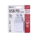 Síťový univerzální USB adaptér (zdroj) QC3.0 + PD 30W