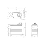 T55 HiVOLT CORELESS Digital servo (55 kg-0,19s/60°)