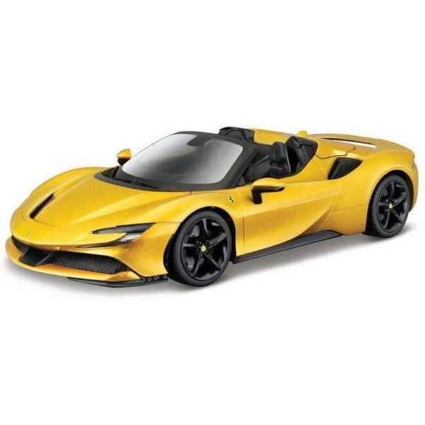 Bburago Ferrari SF90 Spider 1:18 žlutá metalíza