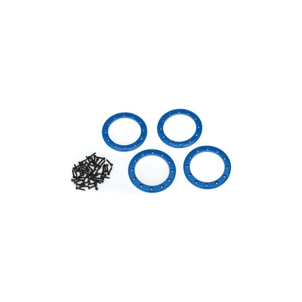 Traxxas hliníkový beadlock kroužek 2.2” modrý (4)