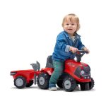 FALK - Dětské odrážedlo Baby Case IH s vlečkou, lopatkou a hrabičkami