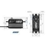 MIBO 1/10 Onroad Waterproof Low Profile (0.062s/14.5kg/8.4V) Brushless Servo