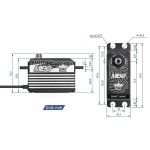 MIBO Drift King Alu Black Programmable (RWD Drift Spec/33.0kg/8.4V) Brushless Servo