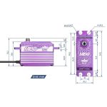 MIBO Drift King Alu Purple Programmable (RWD Drift Spec/33.0kg/8.4V) Brushless Servo