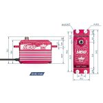 MIBO Drift King Alu Red Programmable (RWD Drift Spec/33.0kg/8.4V) Brushless Servo