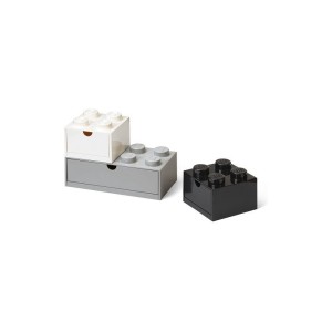 LEGO stolní box se zásuvkou Multi-Pack 3ks, černá/bílá/šedá