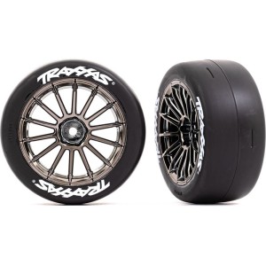 Traxxas kolo 2.0”, disk multi-spoke černý chrom, pneu slick (přední) (2)