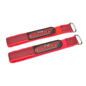 CORALLY stahovací pásky 250x20mm, červené, 2 ks.