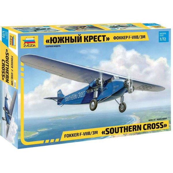 Zvezda Fokker F-VII Trimotor (1:72)