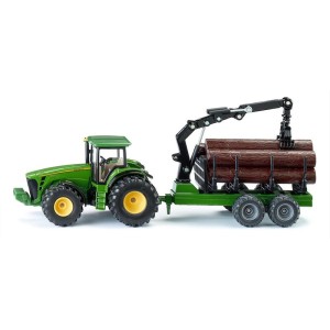 SIKU Farmer - John Deere s lesním přívěsem 1:50